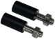 Blinkerverlängerung 27mm, Edelstahl/Alu schwarz, M8 innen/außen, 14mm Durchm., Hülse abnehmbar, durchgehend geschlitzt für Kabeldurchführung, 1 Paar