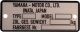 Replika Niet-Typenschild, ähnlich Yamaha Original, Aluminium 0.6mm, Abm. ca. 68.5x27mm