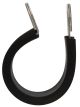 Gummierte Schlauchschelle, für 25mm Durchmesser, Bandbreite 15mm, verzinkt, 1 Stück