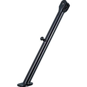 KEDO HeavyDuty-Seitenständer, 310mm, für 10mm Rahmenbohrung und 1 Feder (bzw. 2 ineinanderliegende), mit Anschlag- Begrenzer, schwarz kunststoffbeschichtet