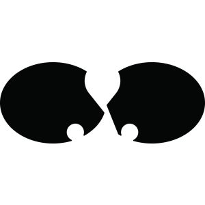 Seitendeckelaufkleber-Set rechts+links schwarz (OHNE Aufdruck)