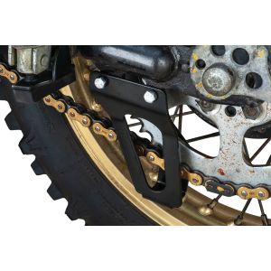 Kettenführung (unterer Kettenschutz an Schwinge), Edelstahl schwarz beschichtet, 3x M6-Befestigung, OEM-Vergleichs-Nr. 3Y1-22318-00