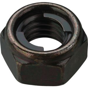 Mutter M8, SW12, schwarz verzinkt, selbstsichernd, (Metallsicherung)
