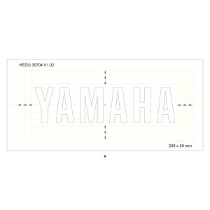 Schablone 20x5cm 'YAMAHA'-Schriftzug, 1 Stück (selbstklebend)