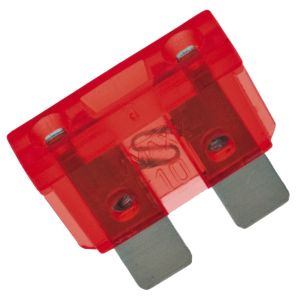 Flach-Stecksicherung Midi (KFZ-Standard), rot (10A), Abm. ca. 19x19mm