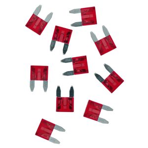 10A Mini-Stecksicherung, rot, Abm. ca. 16x11mm, 10er Pack