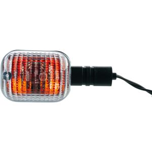 Klarglas-Blinker vorn/rechts bzw. hinten/links, 12V Glühlampe 10W BA15S, Verschraubung wie OEM, starrer Blinkerarm, 1 Stück
