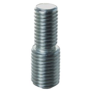Doppel-Gewindestift M8x1.25 auf M10x1.25, Gewindelänge außen 13,5mm, Stahl verzinkt (zur Reparatur der Stoßdämpferaufnahme)