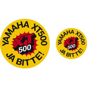 Eintopfkraft-Aufkleber »XT500 JA BITTE«, Durchmesser 50mm oder 80mm, 1 Stück