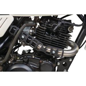 Edelstahl-Krümmer inkl. Flansch, speziell für XT250 mit Marving- oder Bull-Endtopf Art. 91327/91324 passend, lackierfähig mit Auspufflack Art. 51016