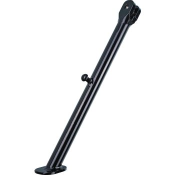 KEDO HeavyDuty-Seitenständer, 310mm, für 10mm Rahmenbohrung und 1 Feder (bzw. 2 ineinanderliegende), mit Anschlag- Begrenzer, schwarz kunststoffbeschichtet