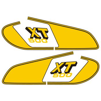 Tankdekor Design Modell 1979 gelb 'Competition Yellow', komplett links/rechts, überlackierbar