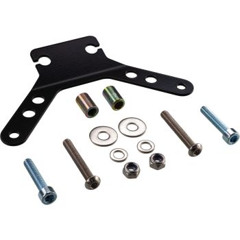 KEDO DB-01R Tachohalter-Set Edelstahl schwarz, für KOSO-Tacho Art. 40419, Lieferung ohne Tacho, inkl. Montagematerial