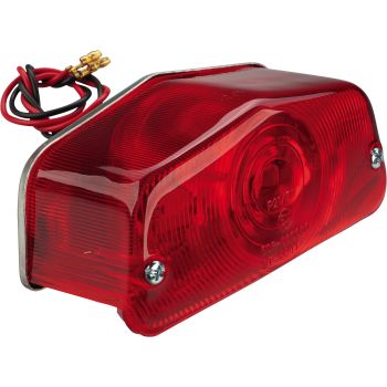LUCAS-Rücklicht ohne Halter, e-geprüft, Abm. L 49mm, B 118mm, H 54mm, inkl. Leuchtmittel BAY15D 12V 21/5W