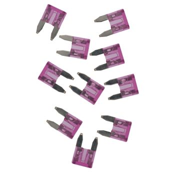 3A Mini-Stecksicherung, violett, Abm. ca. 16x11mm, 10er Pack