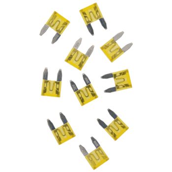 20A Mini-Stecksicherung, gelb, Abm. ca. 16x11mm, 10er Pack