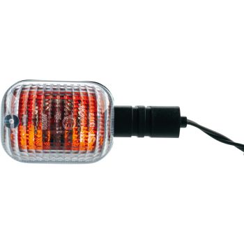 Klarglas-Blinker vorn/rechts bzw. hinten/links, 12V Glühlampe 10W BA15S, Verschraubung wie OEM, starrer Blinkerarm, 1 Stück
