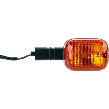 Replika-Blinker vorn/links bzw. hinten/rechts, 12V Glühlampe 10W BA15S, Verschraubung wie OEM, starrer Blinkerarm, 1 Stück