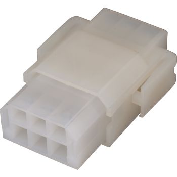 6er Steckergehäuse-Set INKLUSIVE 2x6 Rund-Kontakte (Gehäuse mit Rastung)