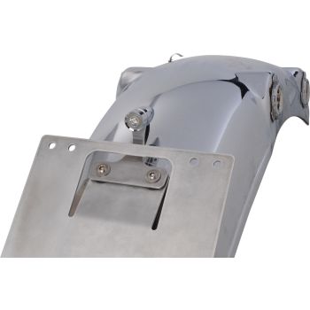 KEDO LED-Rücklicht 'Bullit' chrom inkl. Halter, komplett inkl. LED-Rücklicht mit Gehäuse, polierter Aluminium-Halter, Montagematerial (e-geprüft)