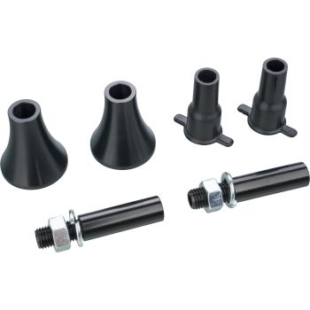 Mini-Blinker-Adapter für originale M10- Blinkeraufnahme, passend für Blinker mit M8 Bolzen, Aussengewinde M10x1.25, Aluminium schwarz eloxiert, 1 Paar