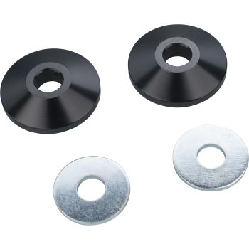 Mini-Blinker-Adapter für vordere Blinkerhalterung/Lampenhalter, passend für Blinker mit M8 Bolzen, Aluminium schwarz eloxiert, 1 Paar