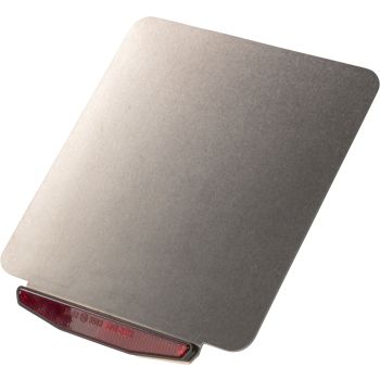 Kennzeichenunterlage Aluminium »Basic«, Abm. 180x200mm, mit e-geprüftem Reflektor