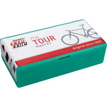 Tip Top Reifen-Reparatur-Sortiment / Flickzeug für Luftschläuche (Flicken: 4x rund, 1x oval, 1x Vulkanisier-Flüssigkeit, 1x Raupapier)