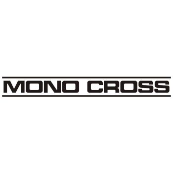 Aufkleber Schwinge 'MONO CROSS' schwarz, 216x25mm, Design in Anlehnung an die farbigen Vorbilder von Yamaha, 1 Stück